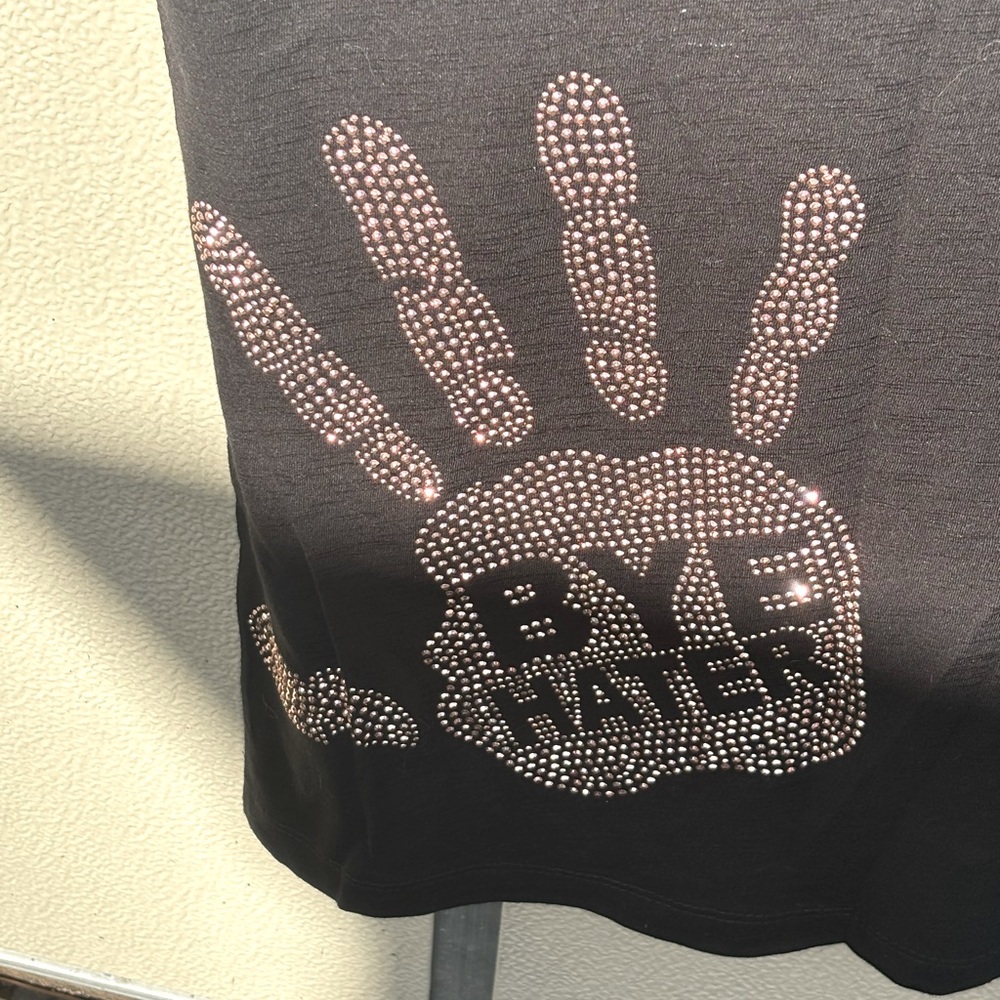 Designer kings of Cole Bye Hater rhinestone tshirt size medium